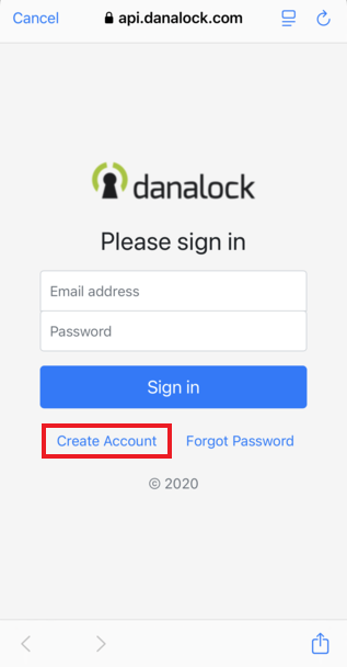 Create account