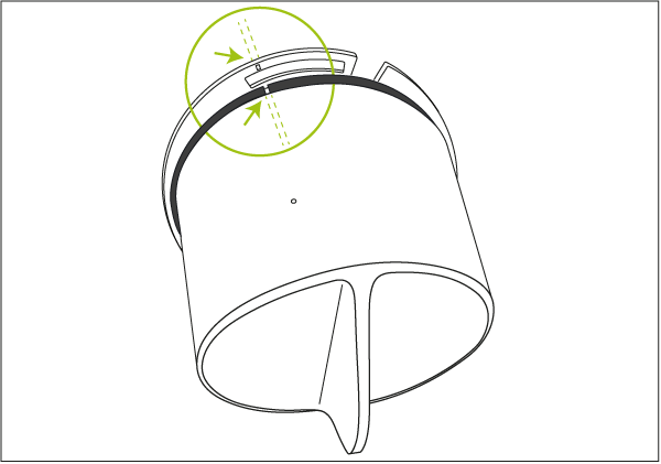 Richten Sie die Kerben aus