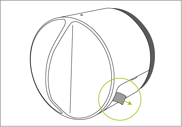 Plastiklasche entfernen, um das Danalock V3 einzuschalten