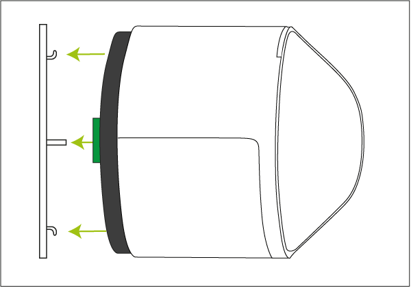 Mitnehmer in das Gehäuse einpassen
