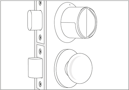 Danalock an einem US-Deadbolt montiert