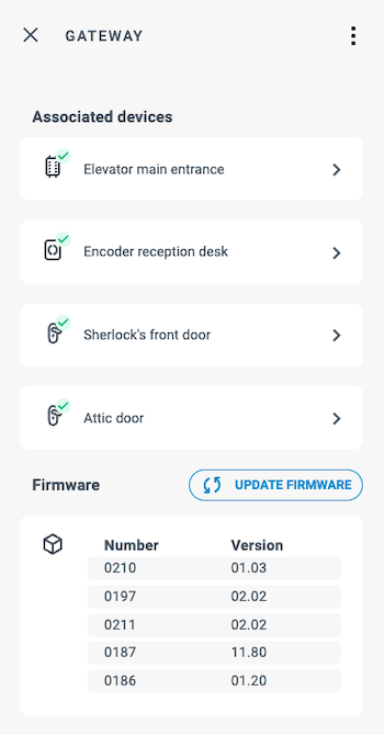 Update firmware button