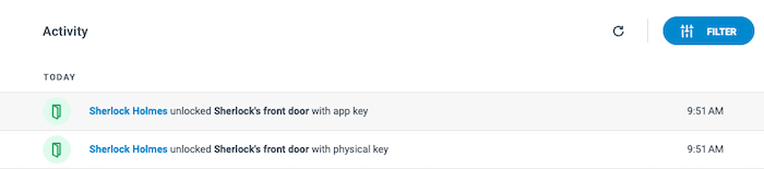 Unlock key type