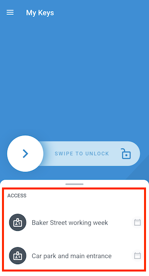 My keys with access