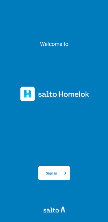 Inicio de sesión en Homelok app