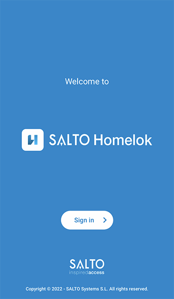 Homelok app sign in