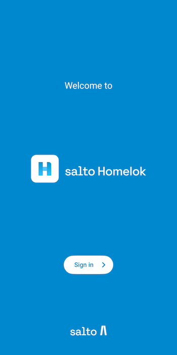 Homelok app sign in