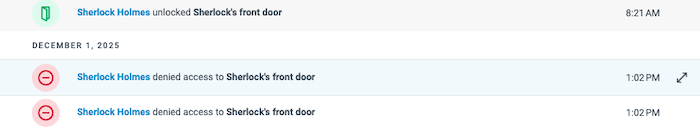 Access denied list example