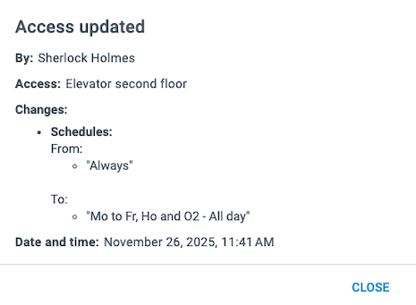 Access updated example