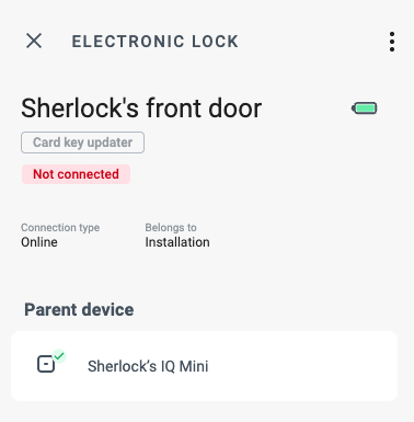 Auto-extension only applies to online locks marked as 'Not connected'