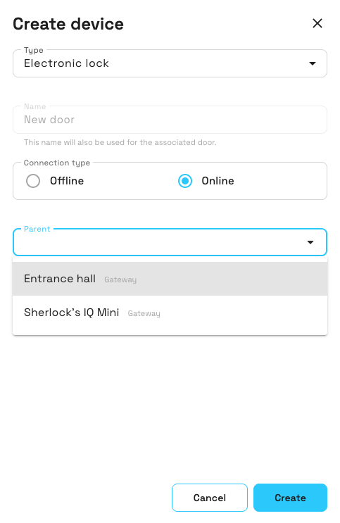 Assigning a parent device