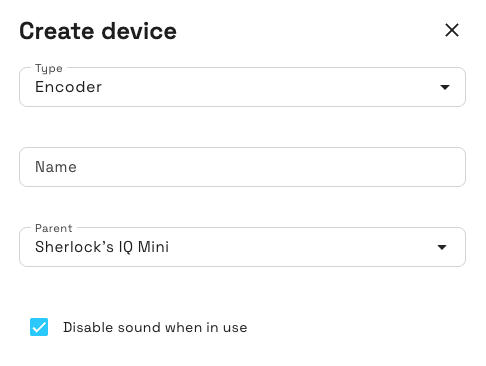 Emit sound checkbox