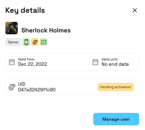 Read key detail