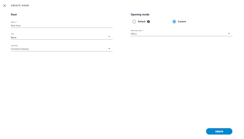 Create doors screen