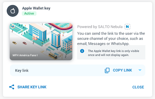 Apple Wallet key option