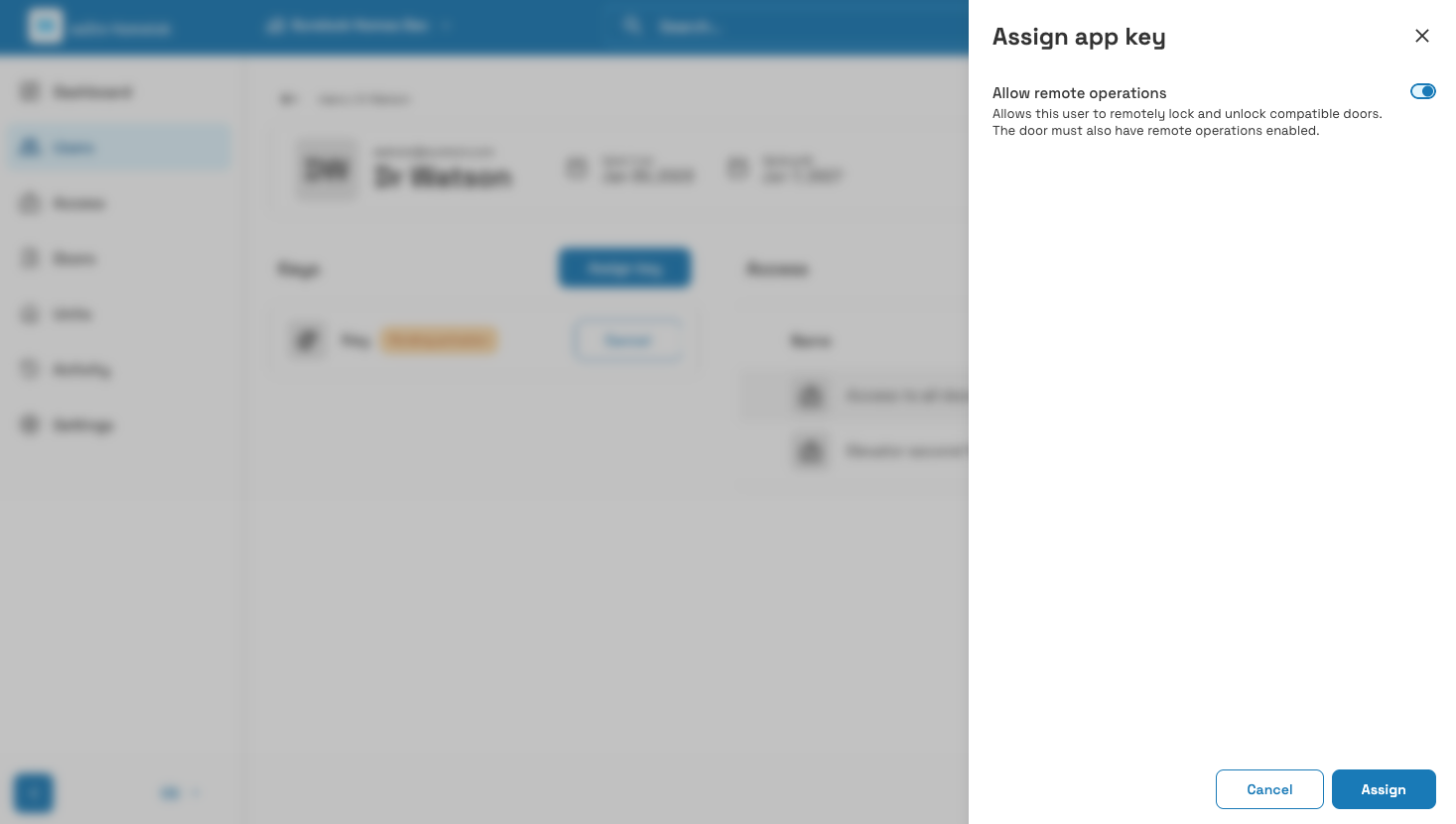 App-Schlüssel zuweisen