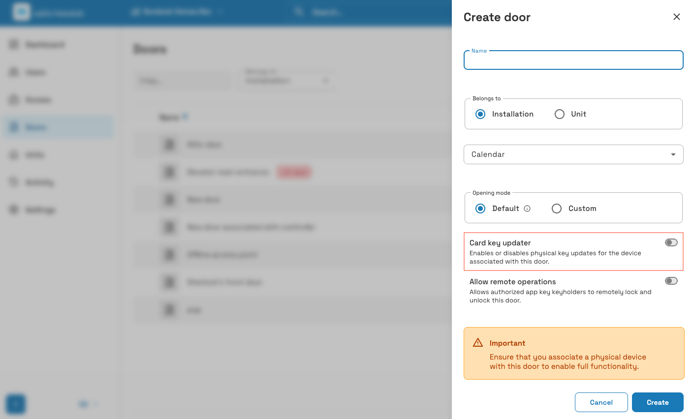 Card key updater option