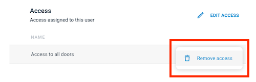 Remove access