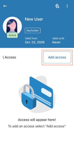 Giving users access in Homelok