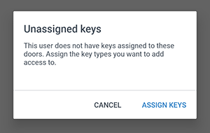 Unassigned keys window