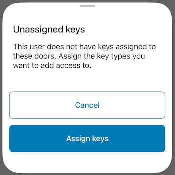 Unassigned keys window