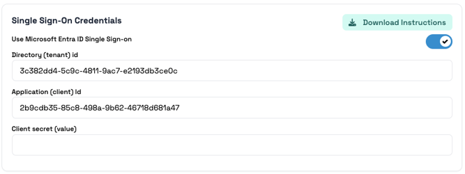 Einstellungen für Single Sign-on in Salto IDM