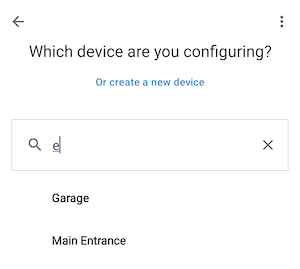 Select existing access point