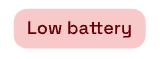 Symbol für niedrigen Batteriestand