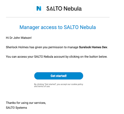 Salto Nebula sign in email