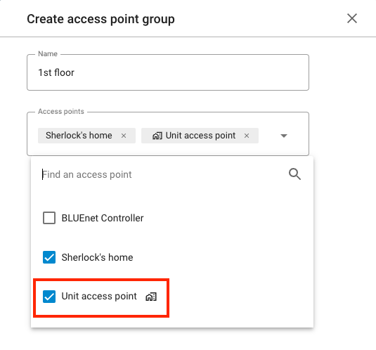 Adding access points to an access point group