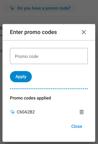 Subscription promo codes