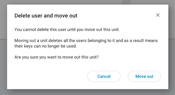 Move out one remaining user