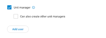 Unit manager checkbox