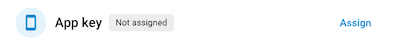 Assign app key option