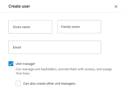 Create unit manager