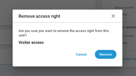 Removing access rights