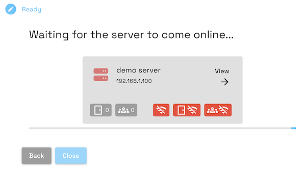 Orion Installation Status Space-Server