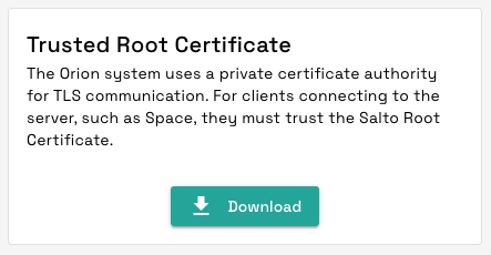 Orion Monitoring Root Certificate Download