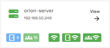 Orion Monitoring Server Tile