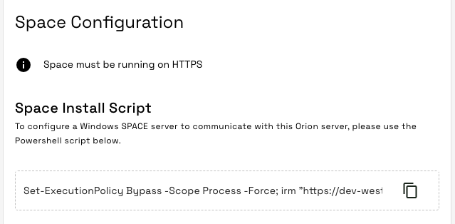 Orion Monitoring Space Server