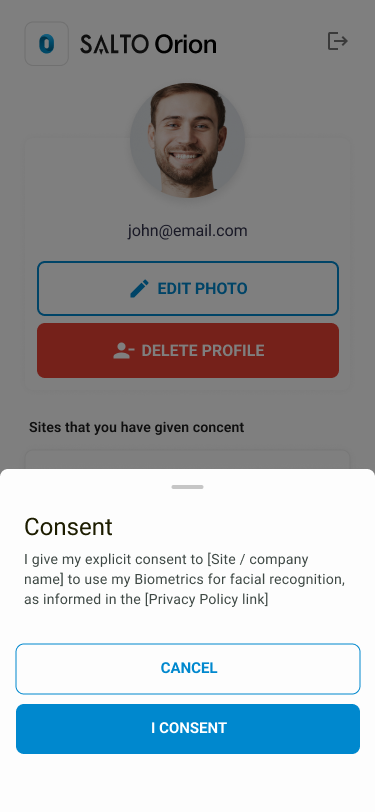 Orion Enrollment site consent