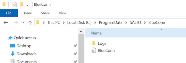 BlueConn folder