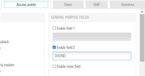 Doors tab in Space general options