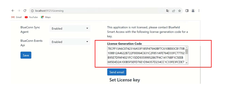 License generation code