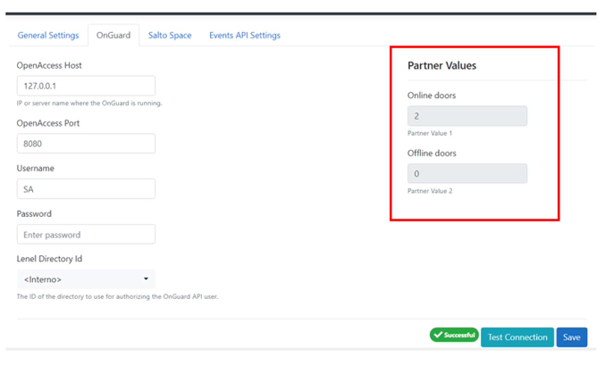 Partner values panel