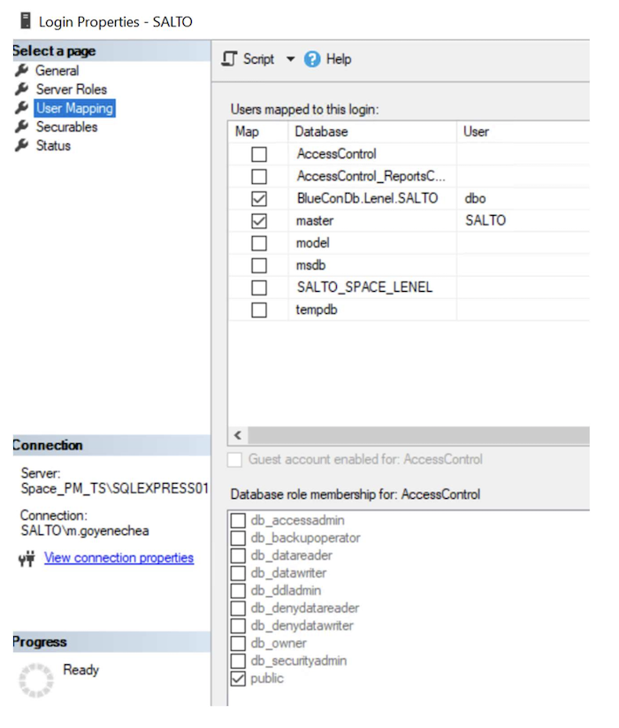 User mapping tab