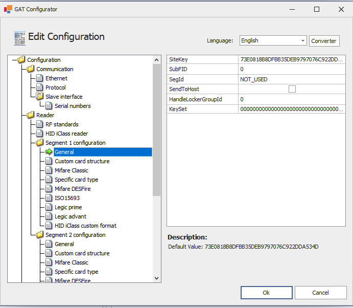 GAT configurator segment configuration