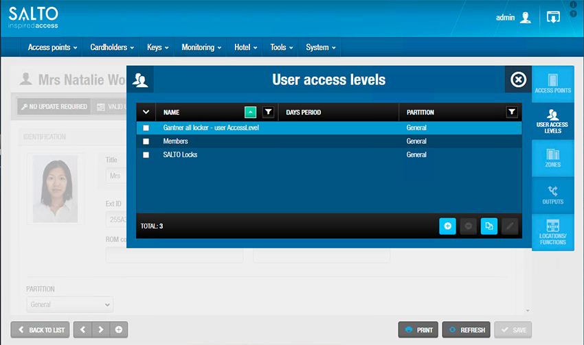 Space user access levels