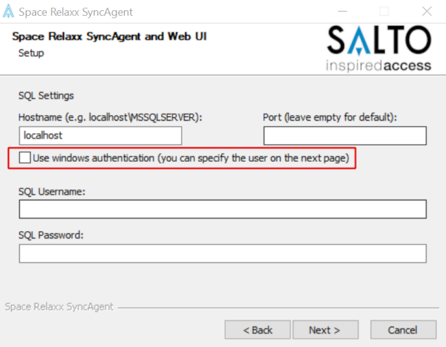 SQL Authentication