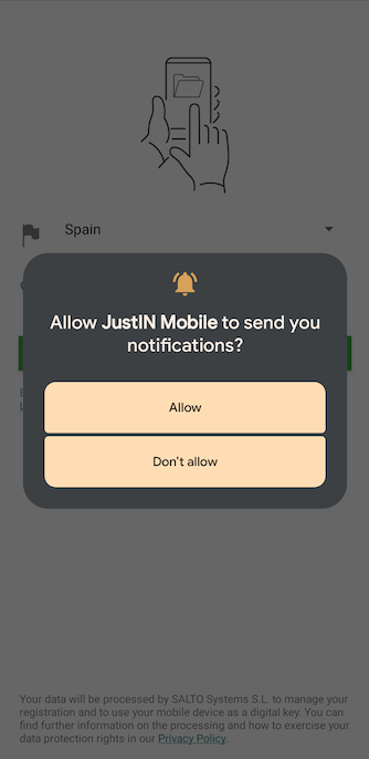 Allow JustIN Mobile notifications